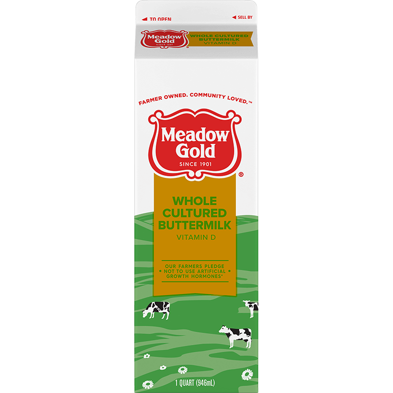 Whole Cultured Buttermilk Paper Quart Meadow Gold® Dairy