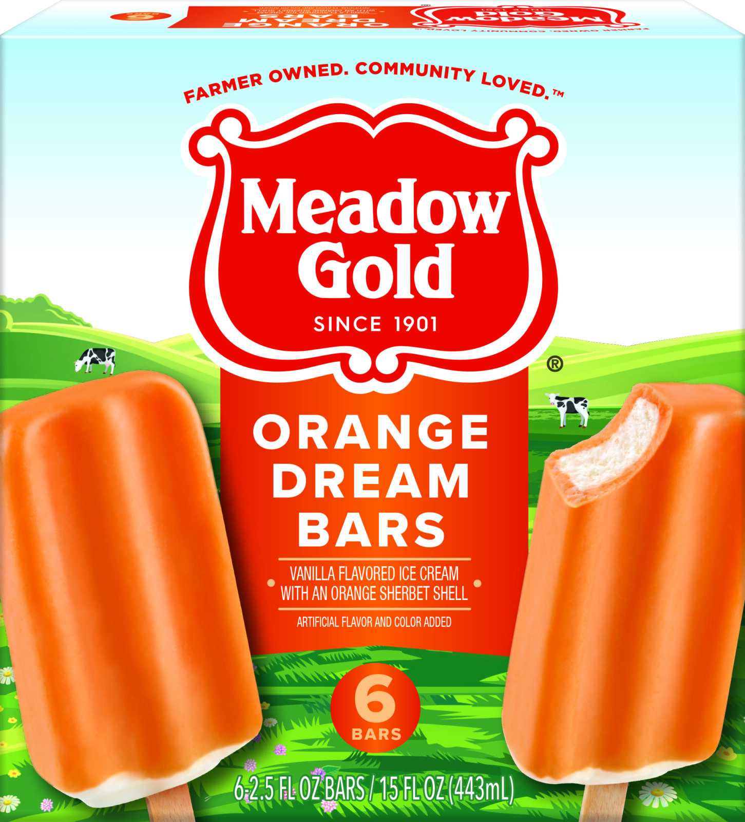 Orange Dream Bars 6 Pk Meadow Gold® Dairy